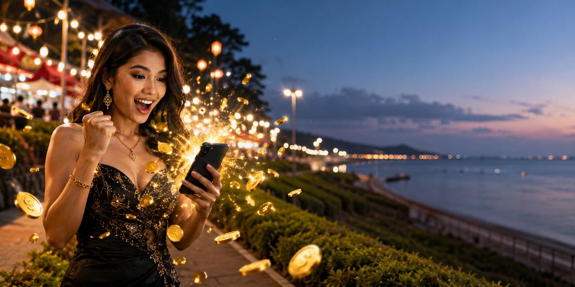 Pengguna di Kuantan menggunakan telefon mudah alih untuk mendaftar dan bermain di mm2h